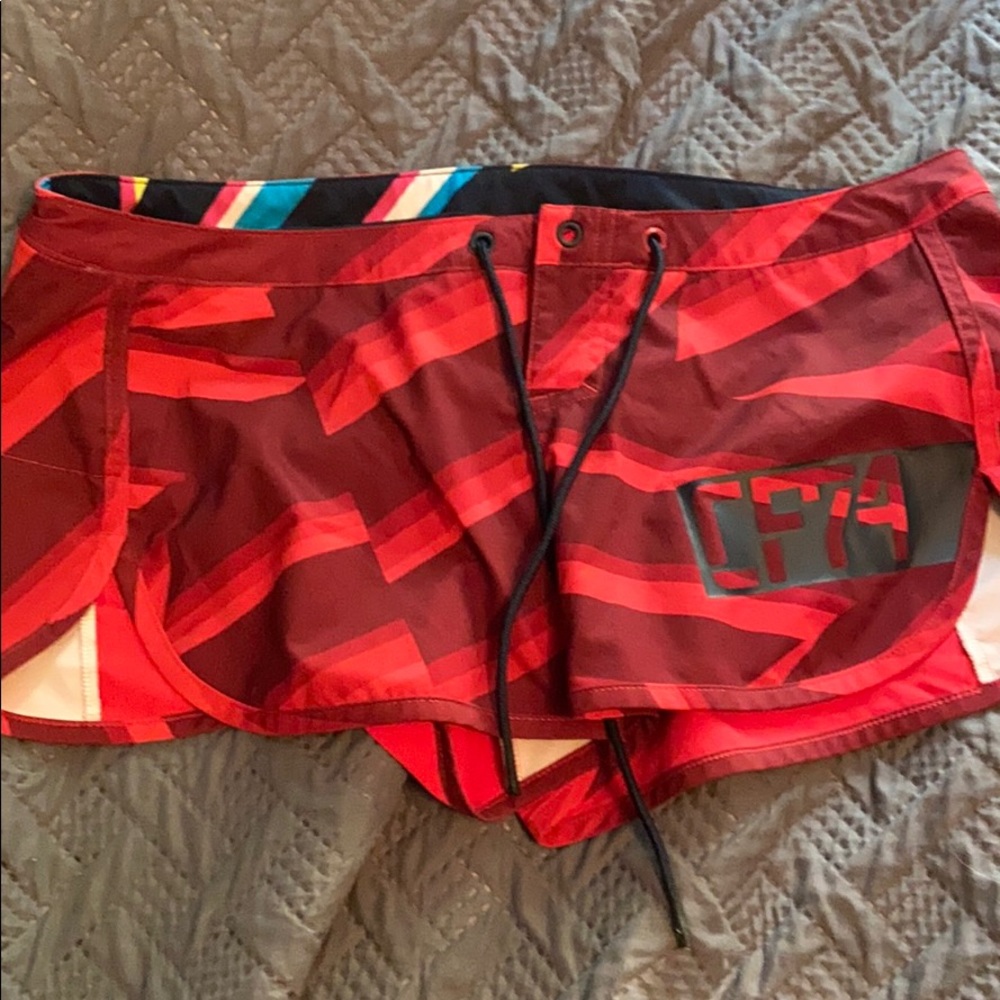 Reebok red drawstring CrossFit shorts
